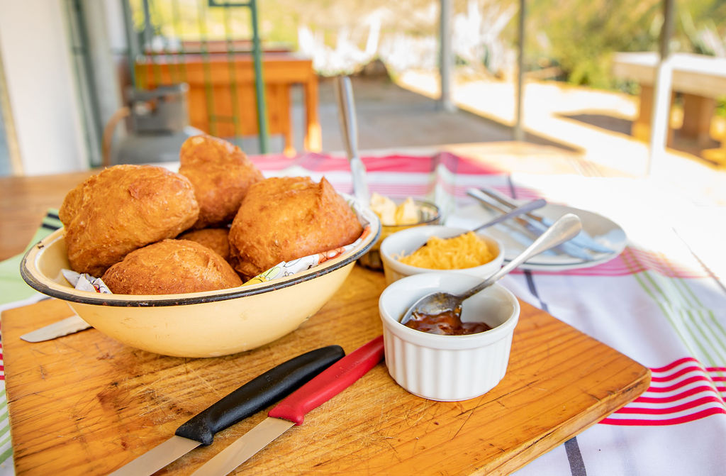 Vetkoek at Huis Oppie Rant